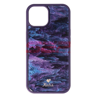 Husa iPhone 13, Plastic Dur, Marble - Purple